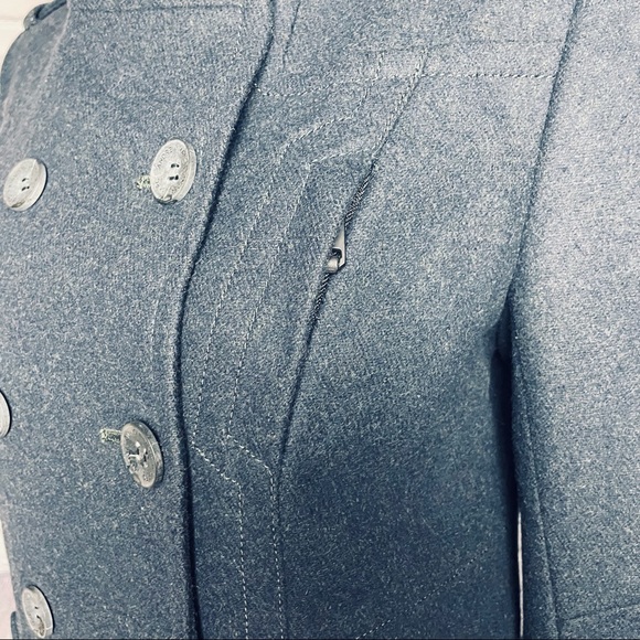 Andrew Marc Wool Coat Jacket Grey Color Knit Cuffs Size 6 - Picture 14 of 15